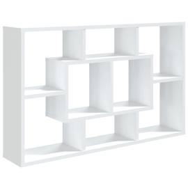 Raft de perete, alb, 85x16x52,5 cm, lemn compozit, 2 image