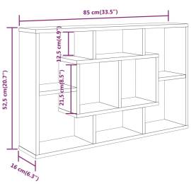 Raft de perete, alb, 85x16x52,5 cm, lemn compozit, 7 image