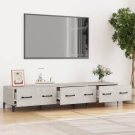 Comodă tv, gri beton, 150x34,5x30 cm, lemn prelucrat, 3 image