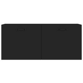Comodă tv, negru, 80x35x36,5 cm, lemn prelucrat, 4 image