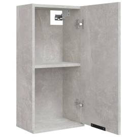Dulap de baie montat pe perete, gri beton, 32x20x67 cm, 8 image