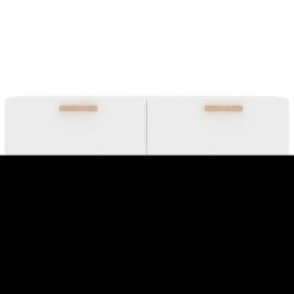 Dulap de perete, alb extralucios, 100x36,5x35 cm lemn prelucrat, 5 image