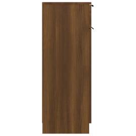Dulap de baie, stejar maro, 32x34x90 cm, lemn prelucrat, 7 image