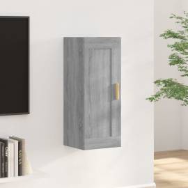 Dulap de perete, gri sonoma, 35x34x90 cm, lemn compozit