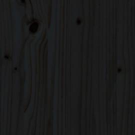 Pat de zi, negru, 80x200 cm, lemn masiv de pin, 9 image