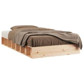 Cadru de pat, 140x190 cm, lemn masiv, 2 image