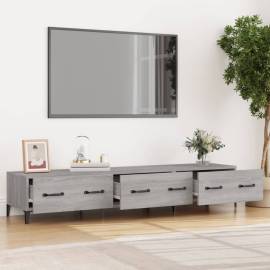Comodă tv, sonoma gri, 150x34,5x30 cm, lemn prelucrat, 3 image