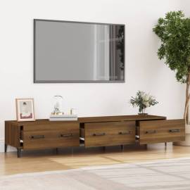 Comodă tv, stejar maro, 150x34,5x30 cm, lemn prelucrat, 3 image