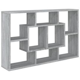 Raft de perete, sonoma gri, 85x16x52,5 cm, lemn compozit, 2 image