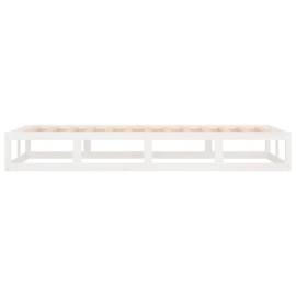 Cadru de pat, alb, 100x200 cm, lemn masiv, 7 image
