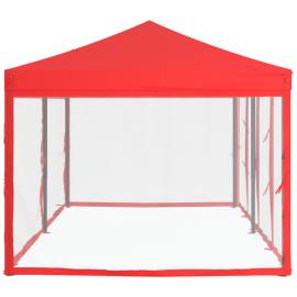Cort pliabil pentru petrecere, pereți laterali, roșu, 3x6 m, 4 image