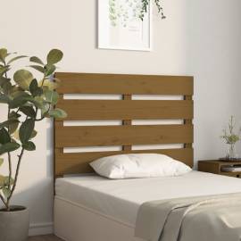 Tăblie de pat, maro miere, 100x3x80 cm, lemn masiv de pin, 4 image