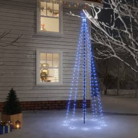 Brad de crăciun, 310 led-uri albastre, 300 cm, cu țăruș