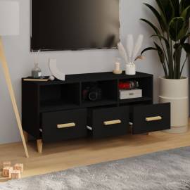 Comodă tv, negru, 102x36x50 cm, lemn compozit, 3 image