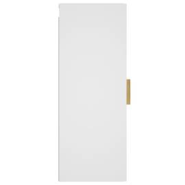 Dulap de perete, alb, 34,5x34x90 cm, lemn compozit, 8 image