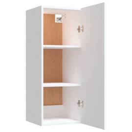Dulap de perete, alb, 34,5x34x90 cm, lemn compozit, 7 image