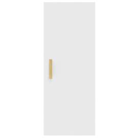 Dulap de perete, alb, 34,5x34x90 cm, lemn compozit, 6 image