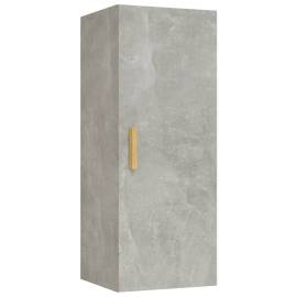 Dulap de perete, gri beton, 34,5x34x90 cm, lemn compozit, 2 image