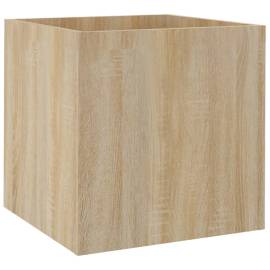 Jardinieră cutie, stejar sonoma, 40x40x40 cm, lemn compozit, 2 image
