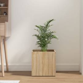 Jardinieră cutie, stejar sonoma, 40x40x40 cm, lemn compozit, 3 image
