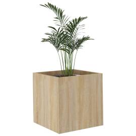 Jardinieră cutie, stejar sonoma, 40x40x40 cm, lemn compozit, 4 image