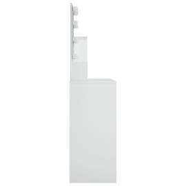 Masă de toaletă cu led, alb, 86,5x35x136 cm, 6 image
