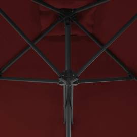 Umbrelă de exterior cu stâlp din oțel, bordo, 300x230 cm, 2 image