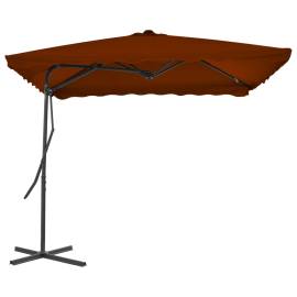 Umbrelă de exterior cu stâlp din oțel, teracota, 250x250x230 cm, 3 image