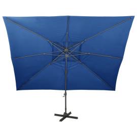 Umbrelă suspendată, acoperiș dublu, albastru azuriu, 400x300 cm, 4 image