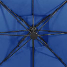 Umbrelă suspendată cu înveliș dublu, albastru azuriu, 300x300cm, 2 image