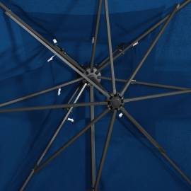 Umbrelă suspendată cu înveliș dublu, albastru azuriu 250x250 cm, 2 image