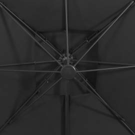 Umbrelă suspendată cu înveliș dublu, negru, 300x300 cm, 2 image