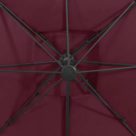 Umbrelă suspendată cu înveliș dublu, roșu bordo, 300x300 cm, 2 image