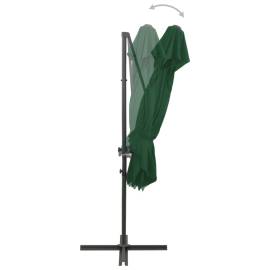 Umbrelă suspendată cu înveliș dublu, verde, 250x250 cm, 6 image