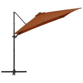 Umbrelă suspendată cu led-uri, cărămiziu, 250x250 cm, 4 image