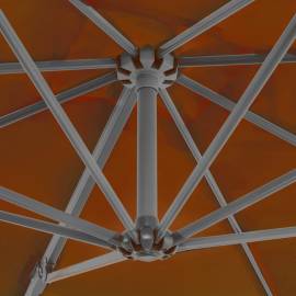 Umbrelă suspendată cu stâlp aluminiu, cărămiziu, 250x250 cm, 2 image