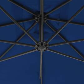 Umbrelă suspendată cu stâlp din oțel, albastru azuriu, 300 cm, 2 image