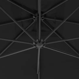 Umbrelă suspendată cu stâlp din oțel, negru, 300 cm, 2 image
