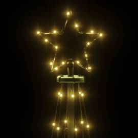 Brad de crăciun conic, 108 led-uri, alb cald, 70x180 cm, 4 image