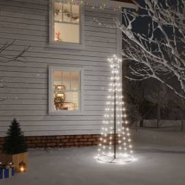 Brad de crăciun conic, 108 led-uri, alb rece, 70x180 cm