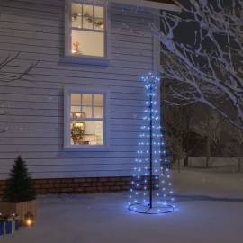 Brad de crăciun conic, 108 led-uri, albastru, 70x180 cm
