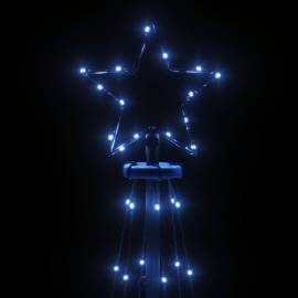 Brad de crăciun conic, 108 led-uri, albastru, 70x180 cm, 4 image