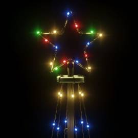 Brad de crăciun conic, 108 led-uri, multicolor, 70x180 cm, 4 image