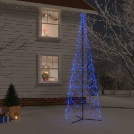 Brad de crăciun conic, 1400 led-uri, albastru, 160x500 cm