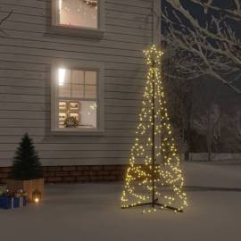 Brad de crăciun conic, 200 led-uri, alb cald, 70x180 cm