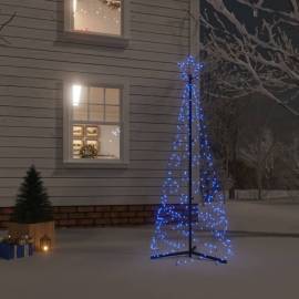Brad de crăciun conic, 200 led-uri, albastru, 70x180 cm