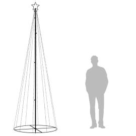 Brad de crăciun conic, 310 led-uri, alb cald, 100x300 cm, 8 image