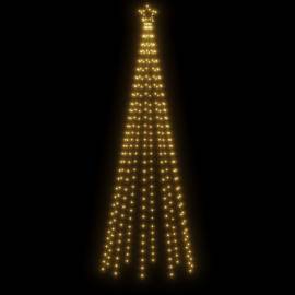 Brad de crăciun conic, 310 led-uri, alb cald, 100x300 cm, 3 image