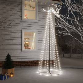 Brad de crăciun conic, 310 led-uri, alb rece, 100x300 cm
