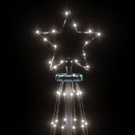 Brad de crăciun conic, 310 led-uri, alb rece, 100x300 cm, 4 image